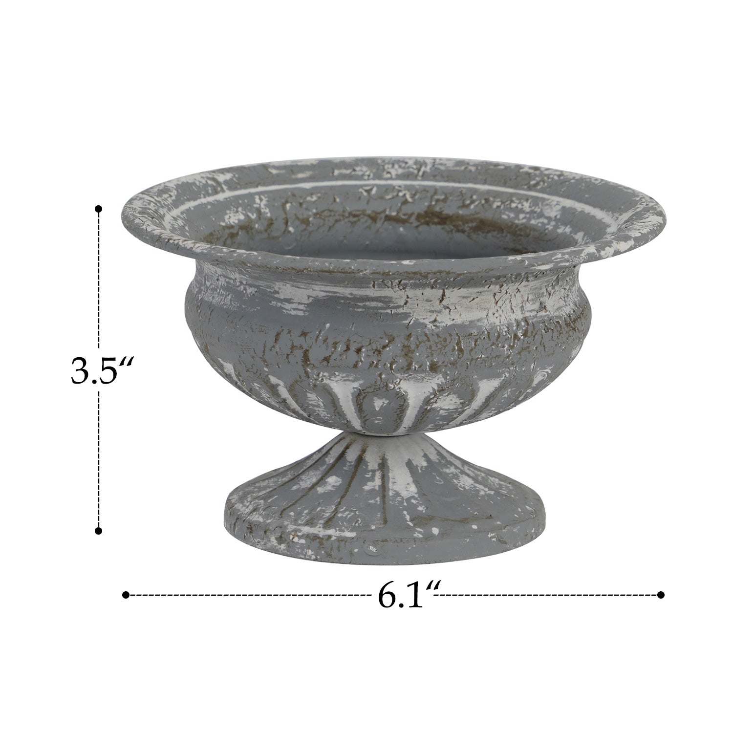 NIKKY HOME Vintage Galvanized Metal Flower Pot - Urn