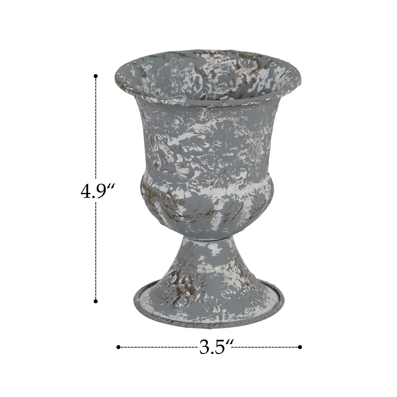 NIKKY HOME Vintage Galvanized Metal Flower Pot - Goblet