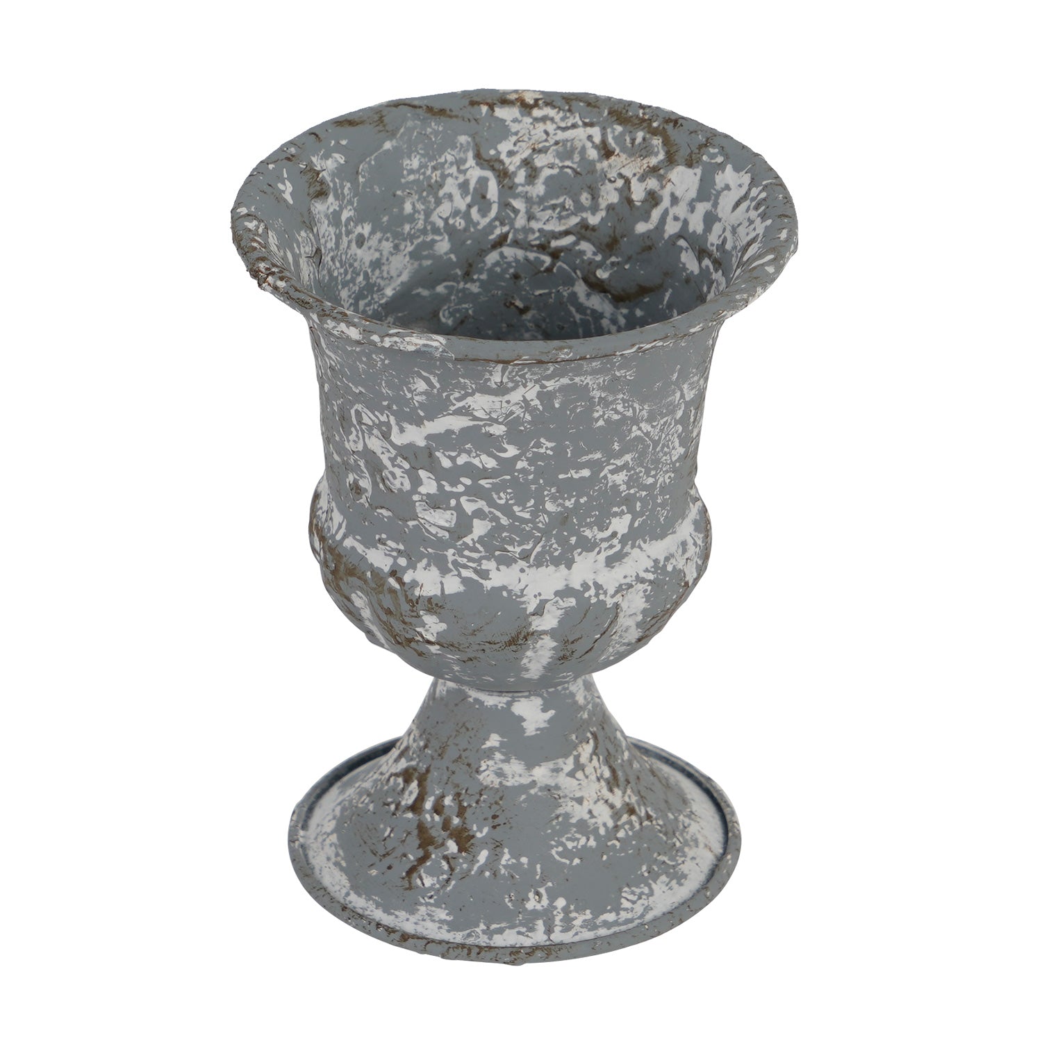 NIKKY HOME Vintage Galvanized Metal Flower Pot - Goblet