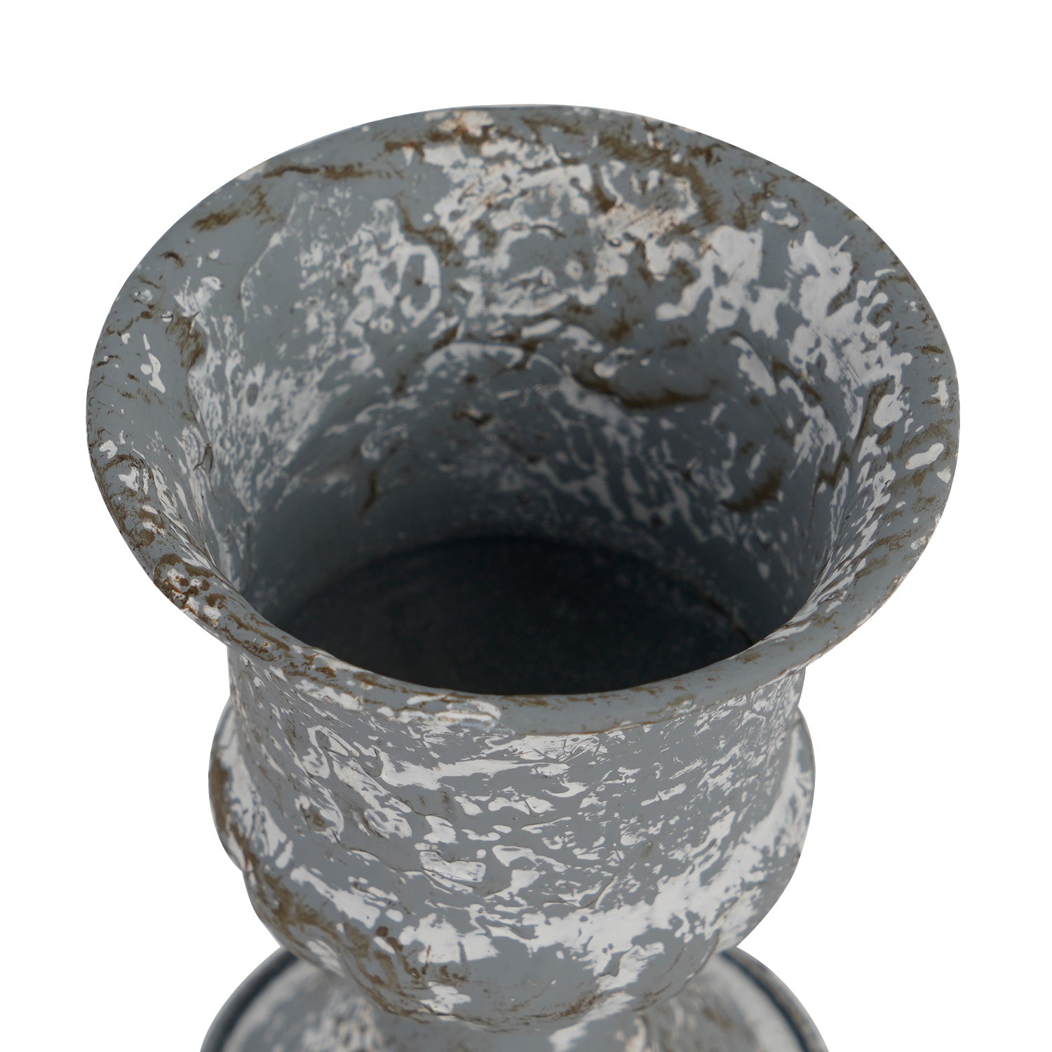 NIKKY HOME Vintage Galvanized Metal Flower Pot - Goblet