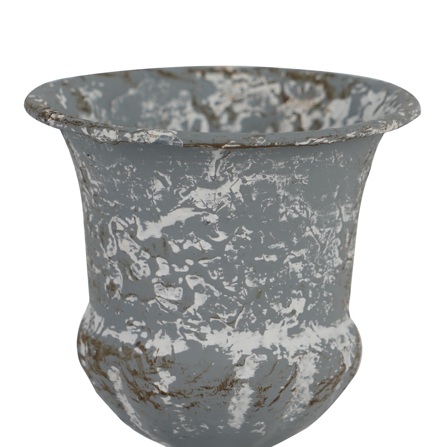 NIKKY HOME Vintage Galvanized Metal Flower Pot - Goblet