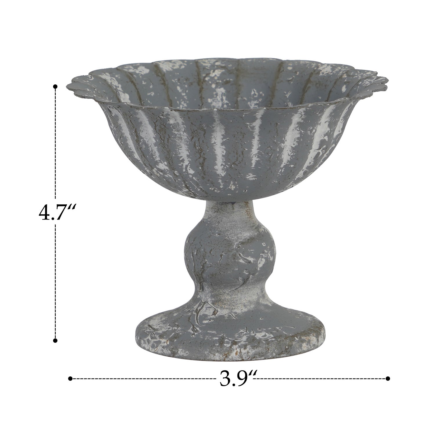 NIKKY HOME Vintage Galvanized Metal Flower Pot - Floral