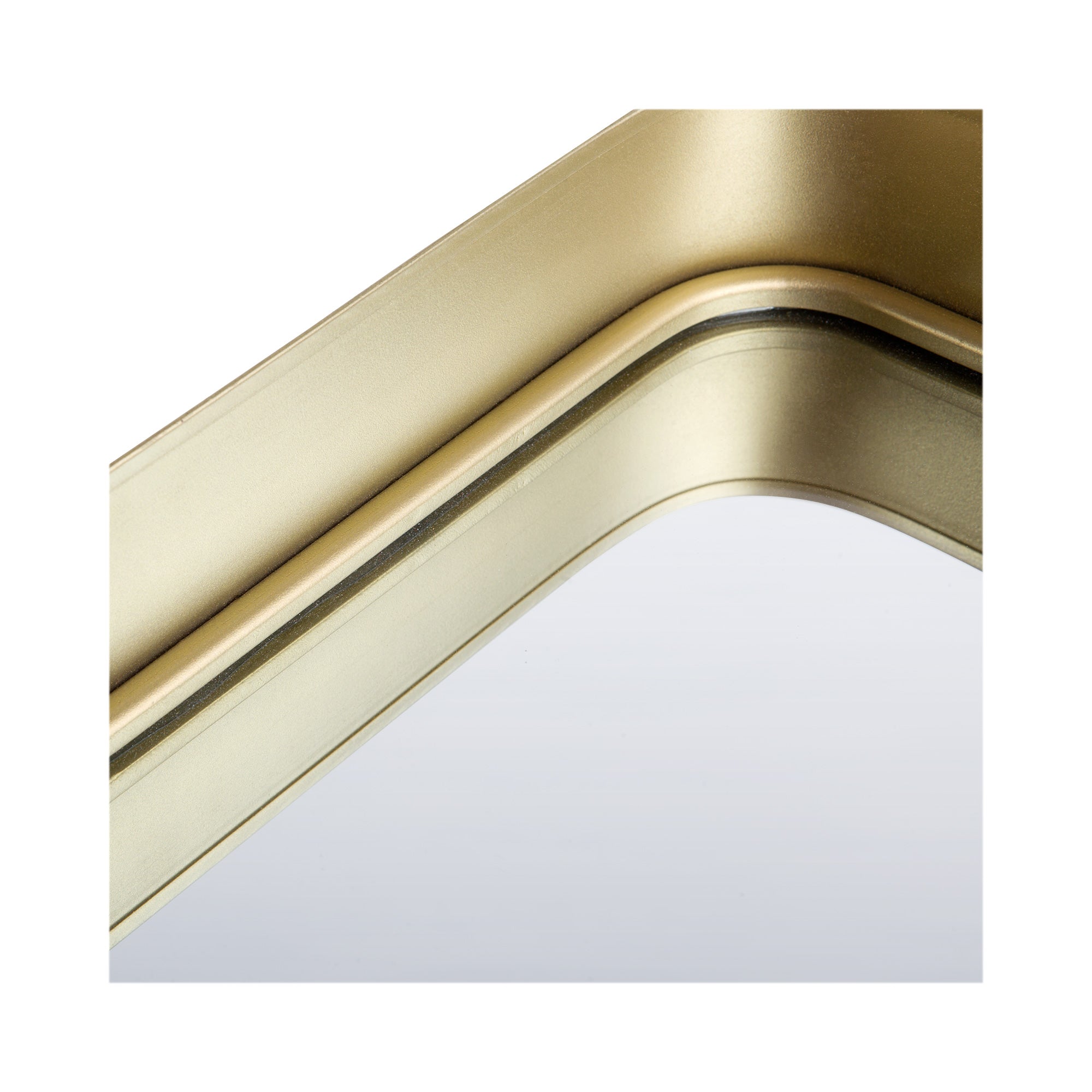 NIKKY HOME Square Modern Bathroom Wall Mirror with Towel Bar, Gold