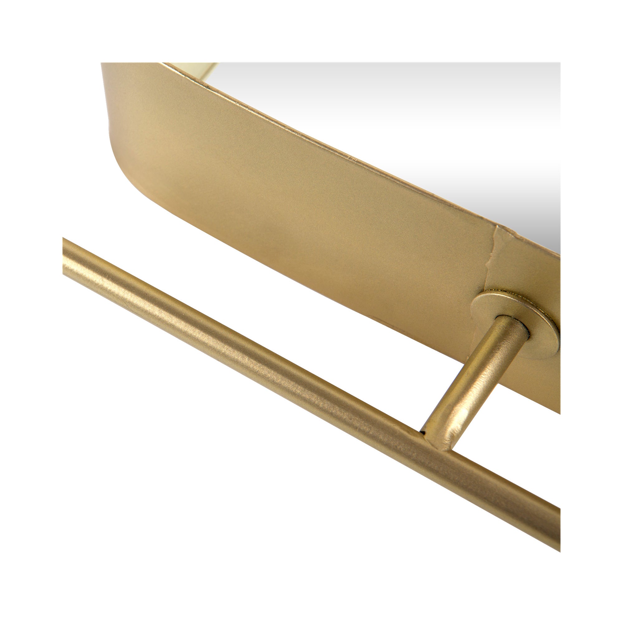 NIKKY HOME Square Modern Bathroom Wall Mirror with Towel Bar, Gold