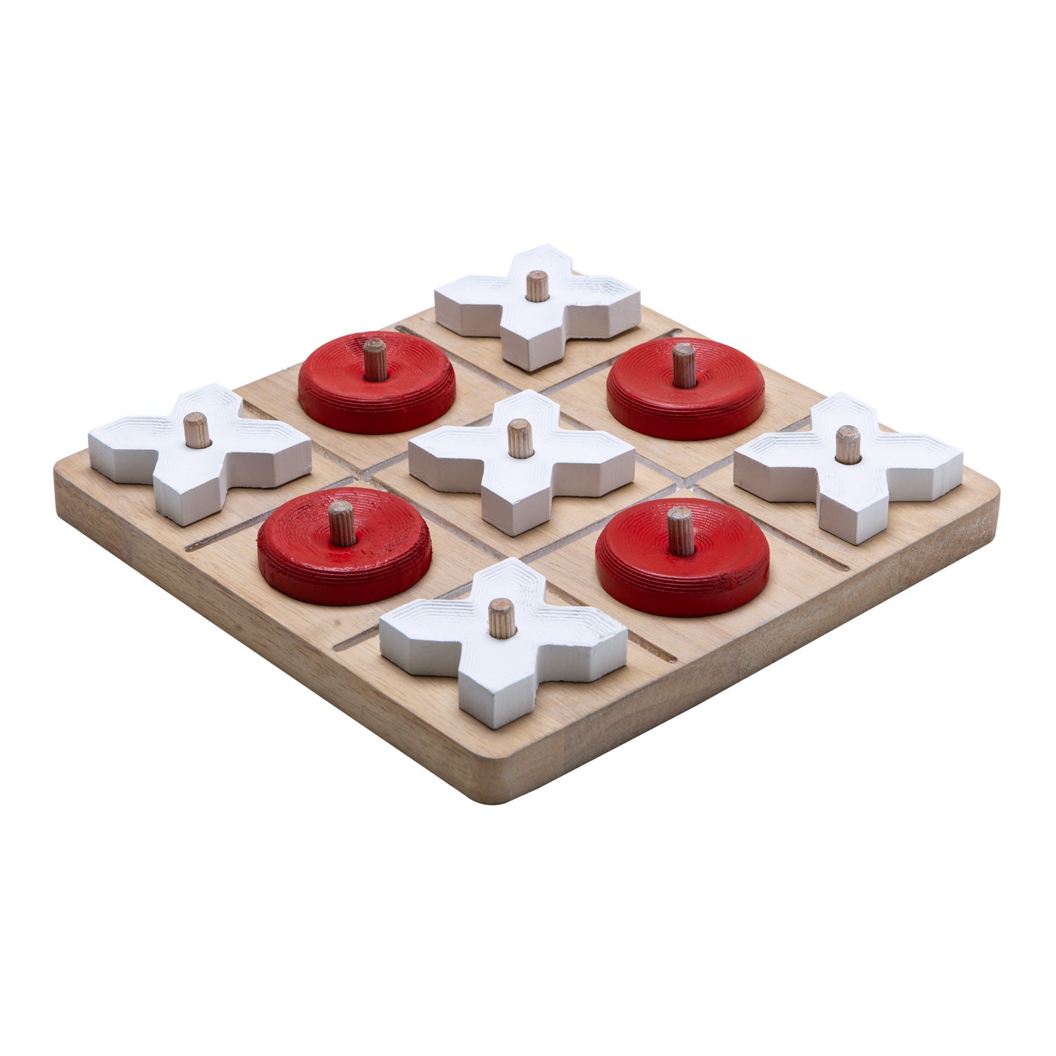 Nikky Home Rustic Wood Tic Tac Toe Board Game Set