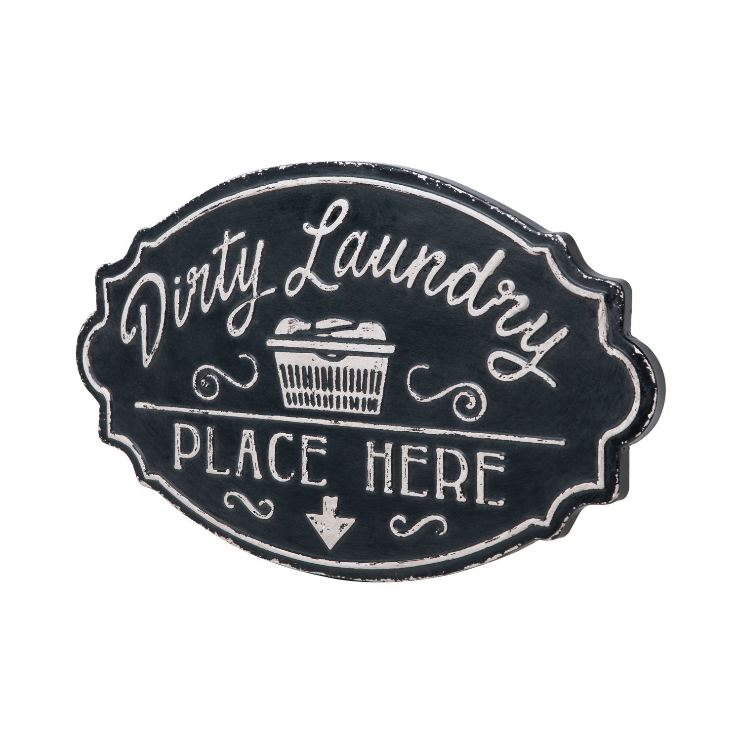 Nikky Home Rustic Dirty Laundry Place Here Metal Wall Sign