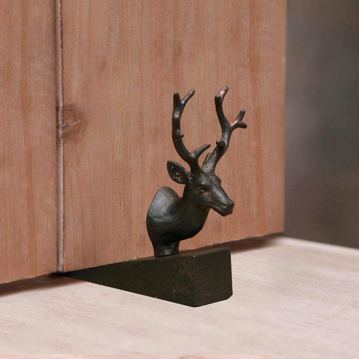 Nikky Home Metal Deer Door Stop Wedge