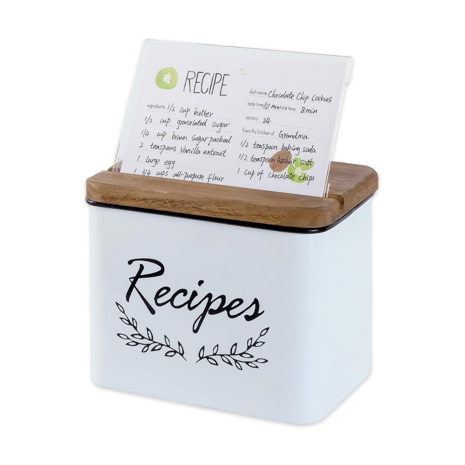 NIKKY HOME 4x6 Recipe Organization Box
