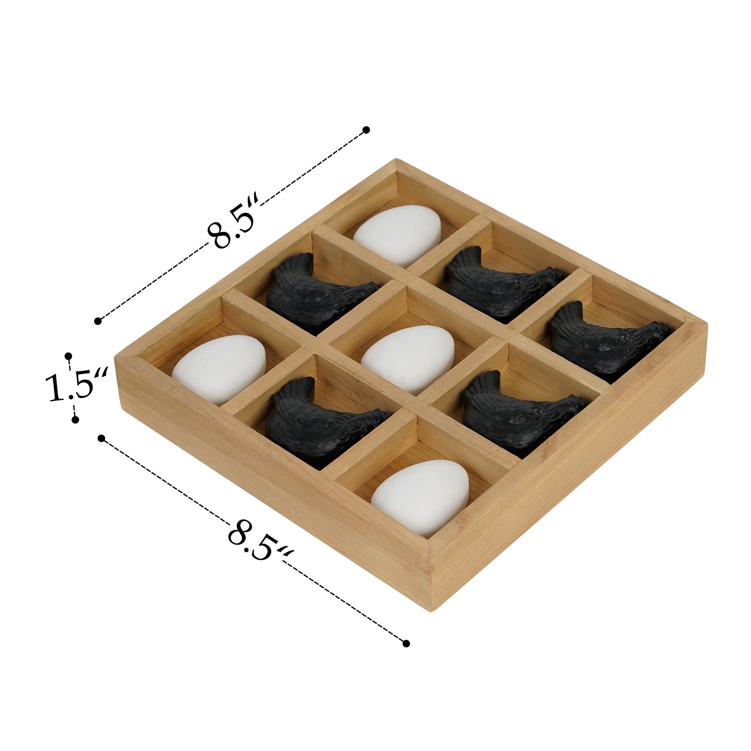 NIKKY HOME Farmhouse Tic Tac Toe Board Game Hen and Egg