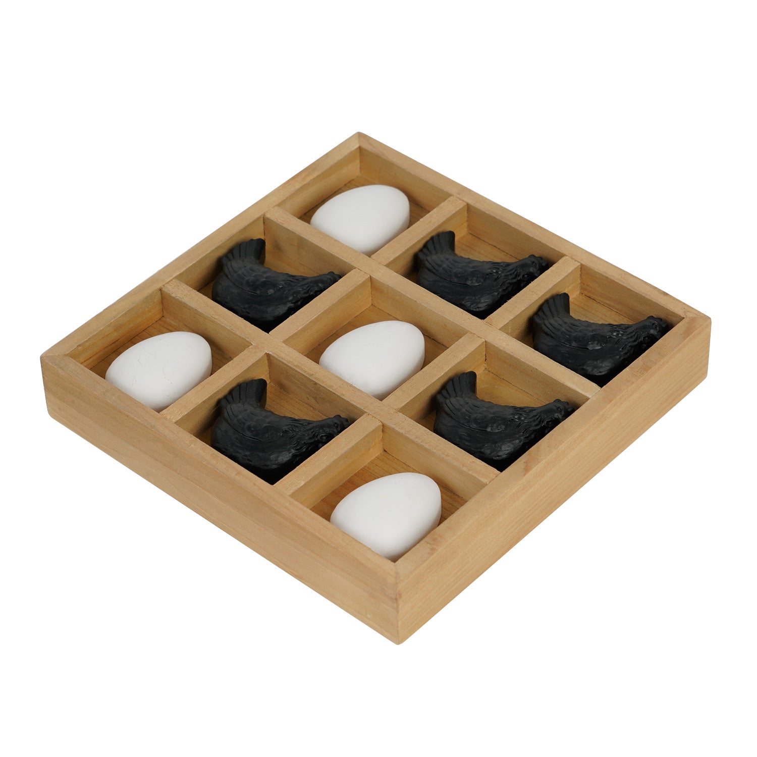 NIKKY HOME Farmhouse Tic Tac Toe Board Game Hen and Egg