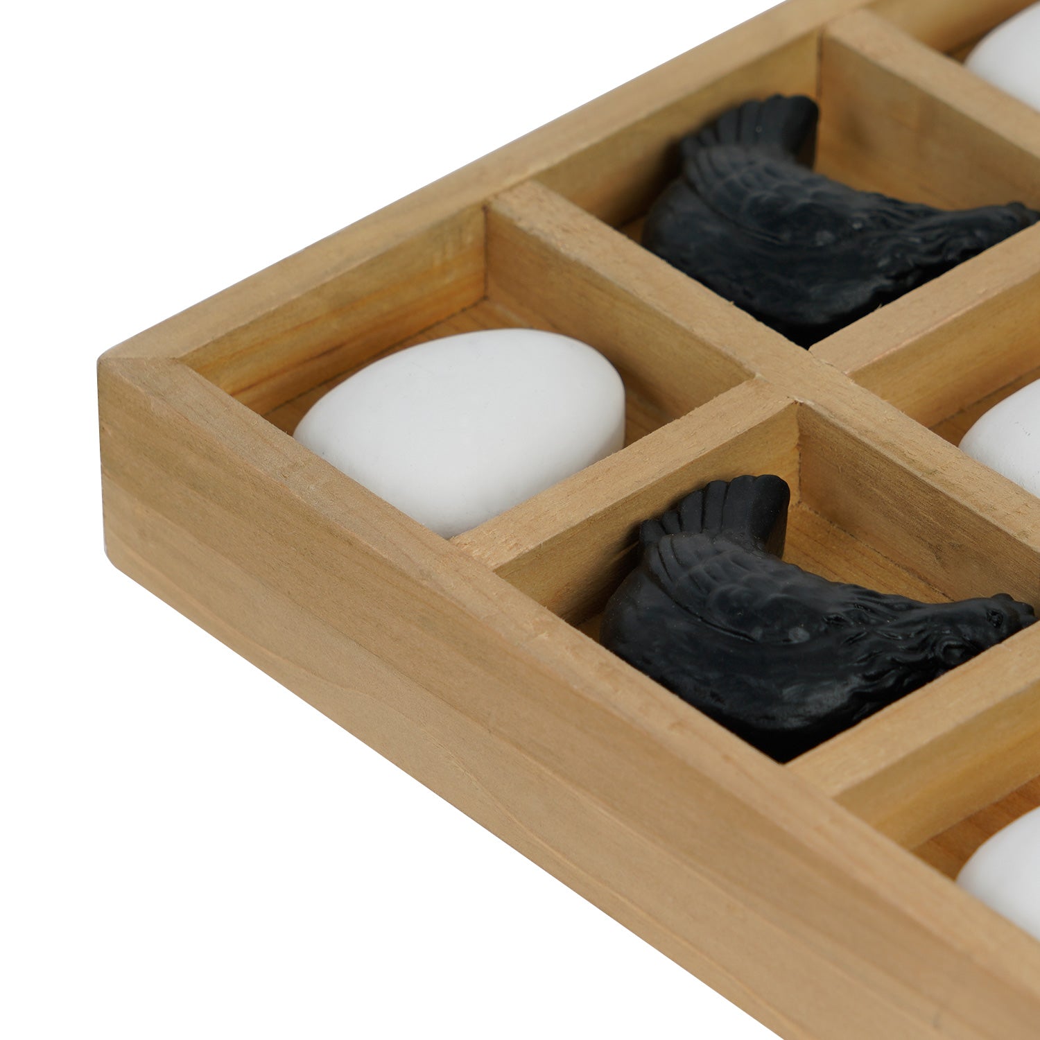 NIKKY HOME Farmhouse Tic Tac Toe Board Game Hen and Egg