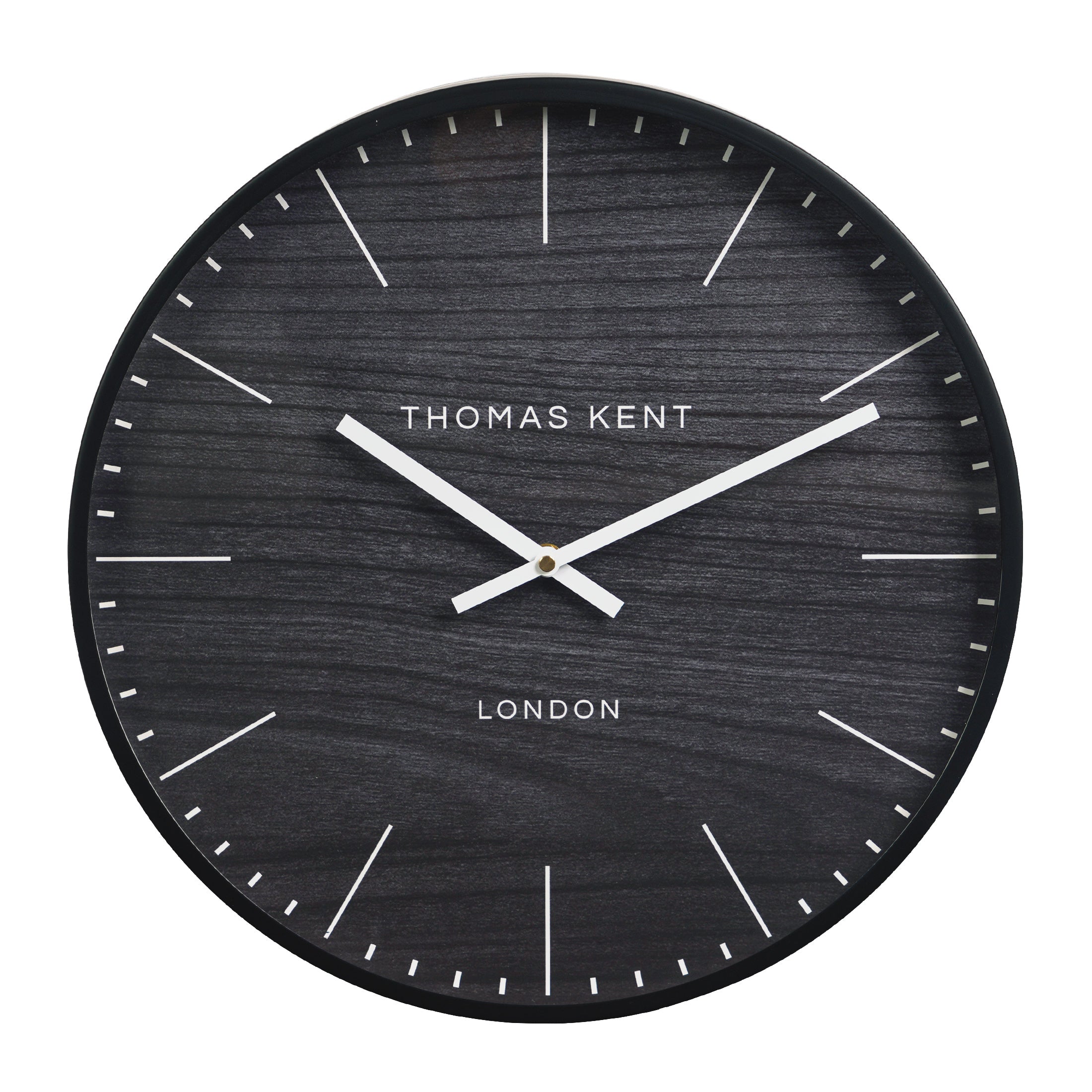 Nikky Home Black Metal Round Thomas Kent Wall Clock