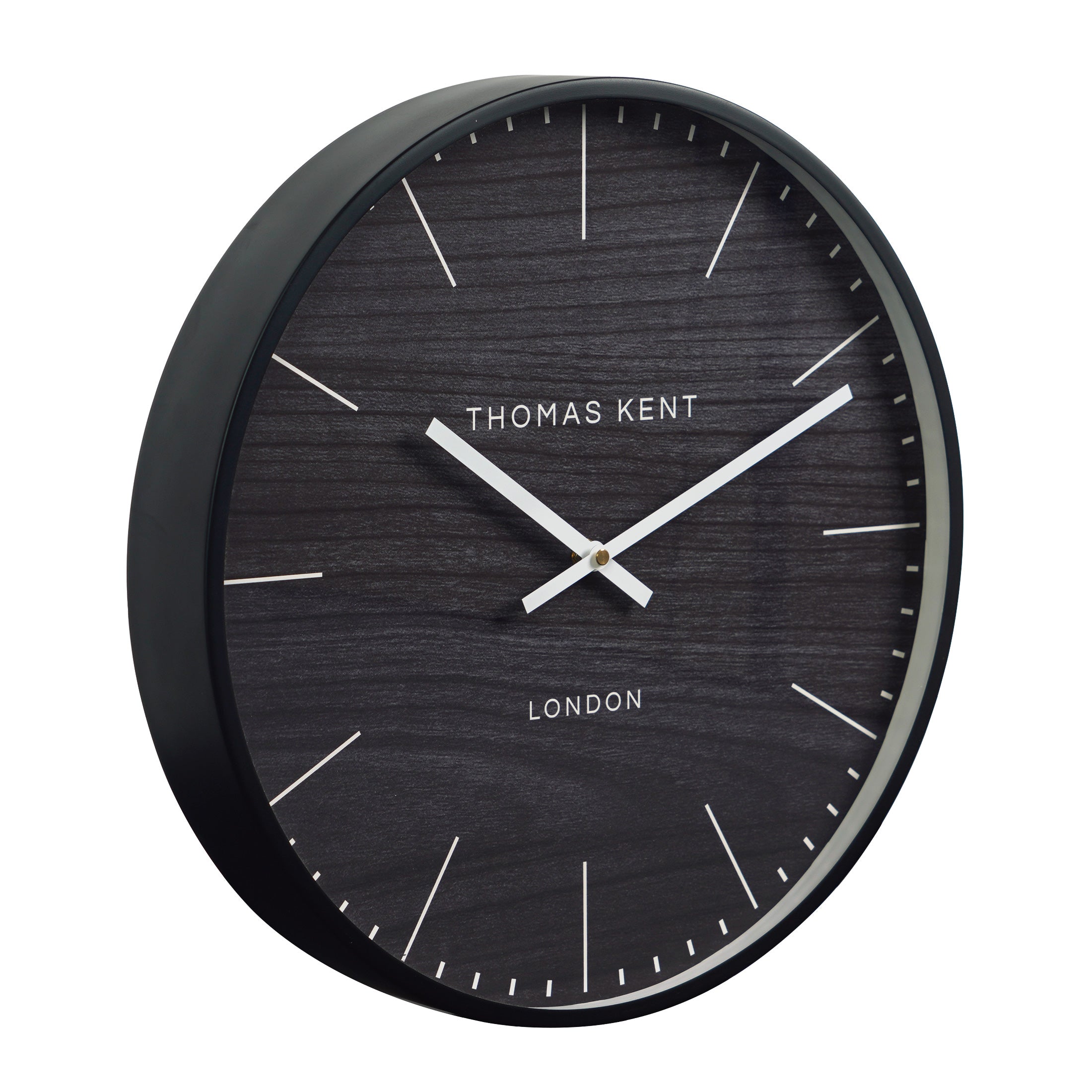 Nikky Home Black Metal Round Thomas Kent Wall Clock