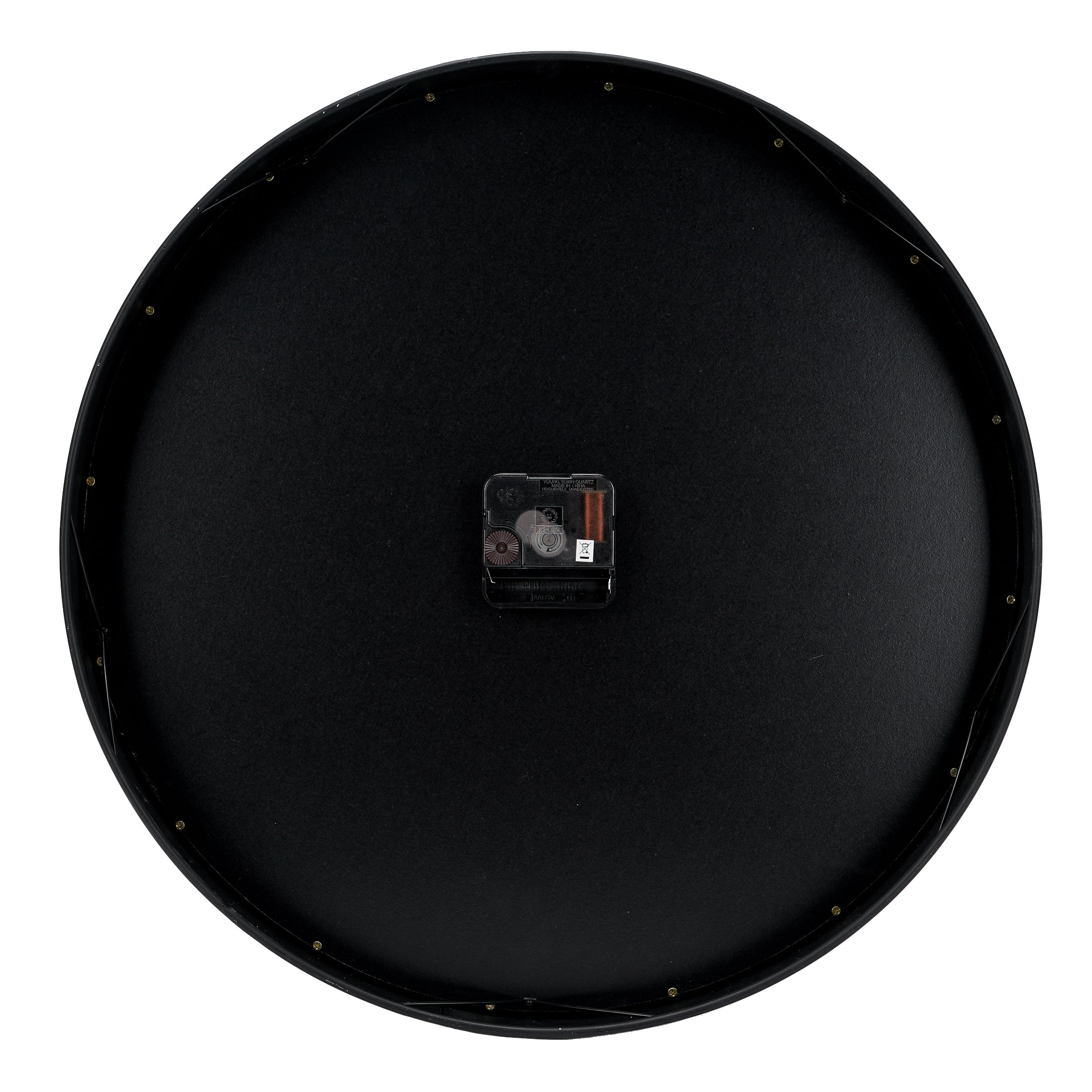 Nikky Home Black Metal Round Thomas Kent Wall Clock