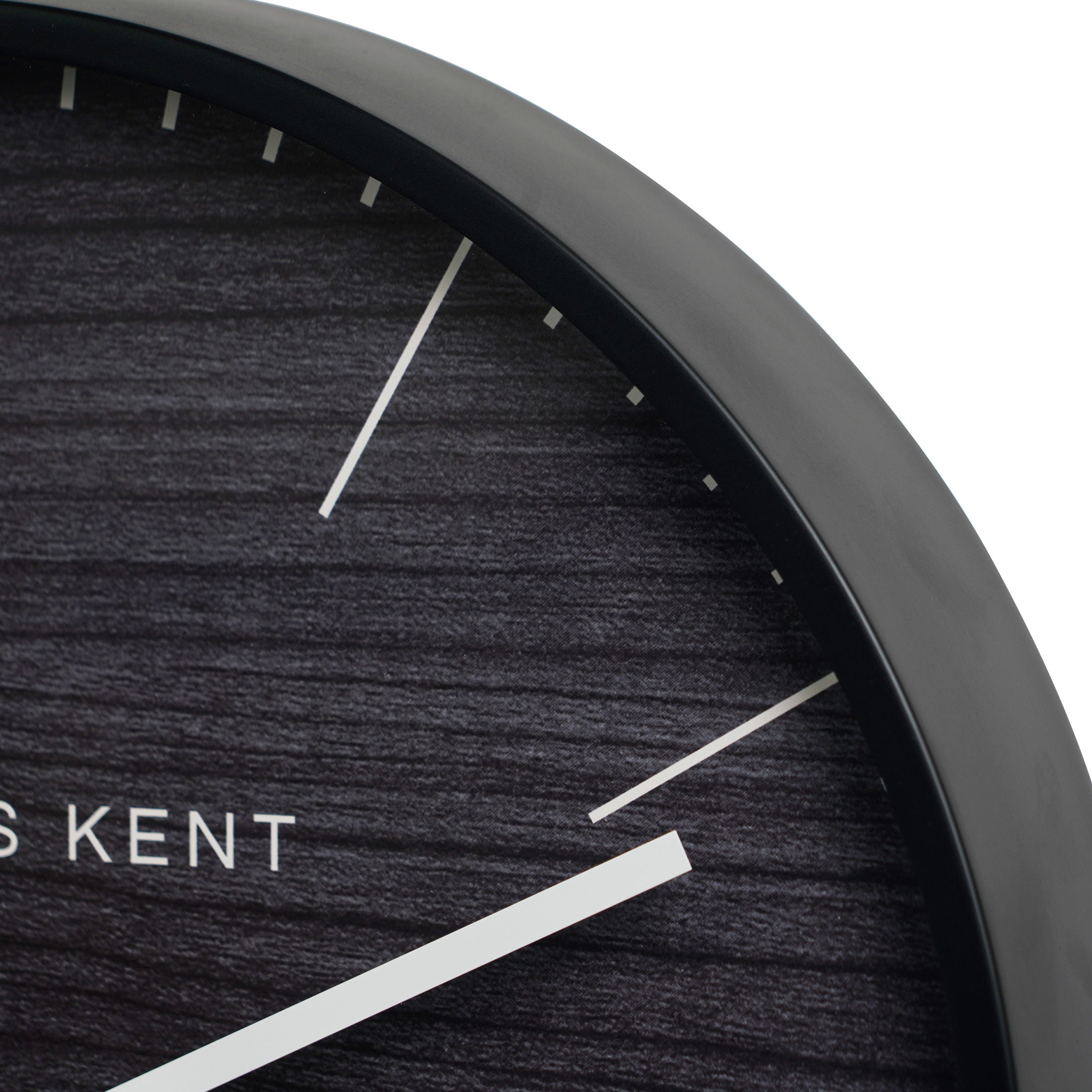 Nikky Home Black Metal Round Thomas Kent Wall Clock