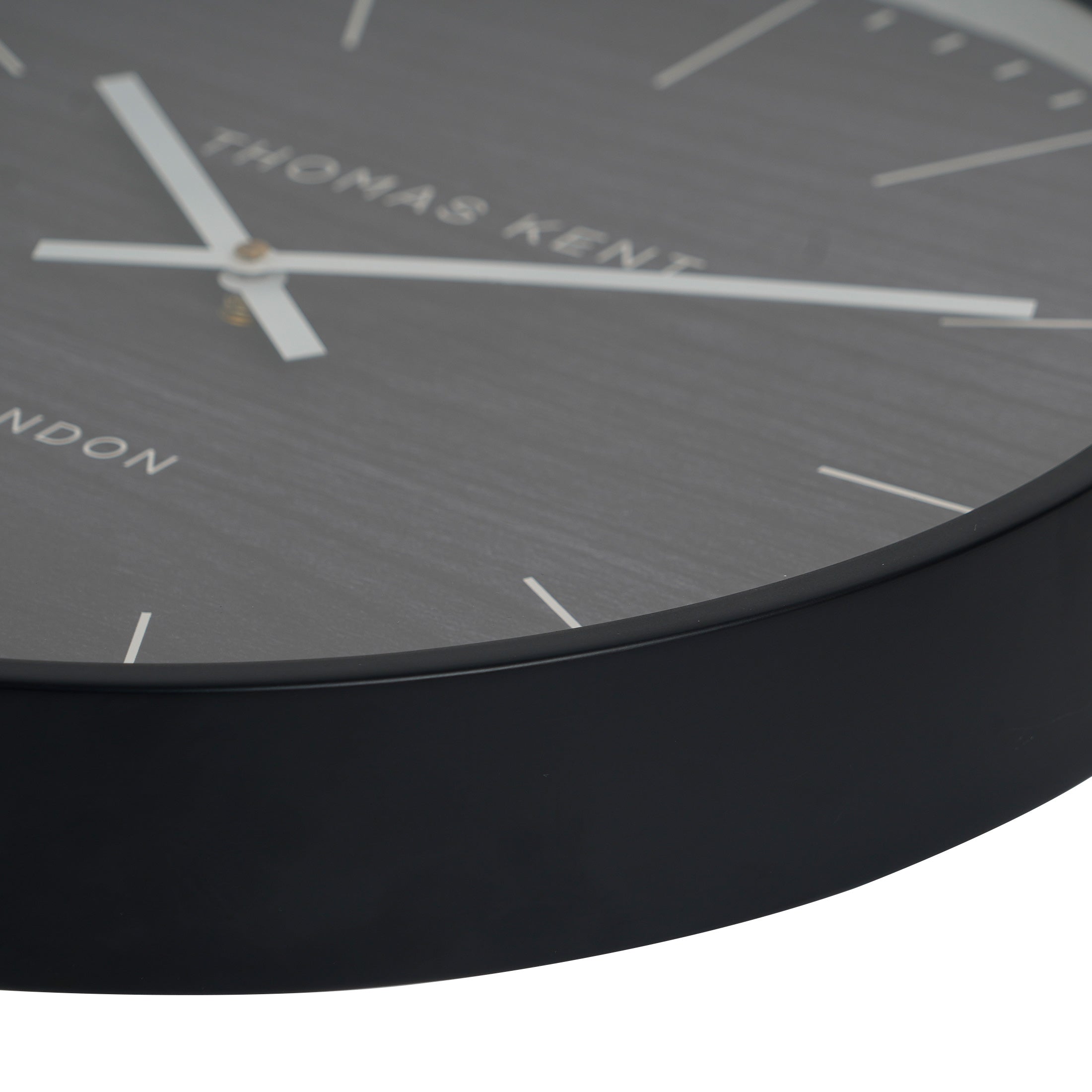 Nikky Home Black Metal Round Thomas Kent Wall Clock