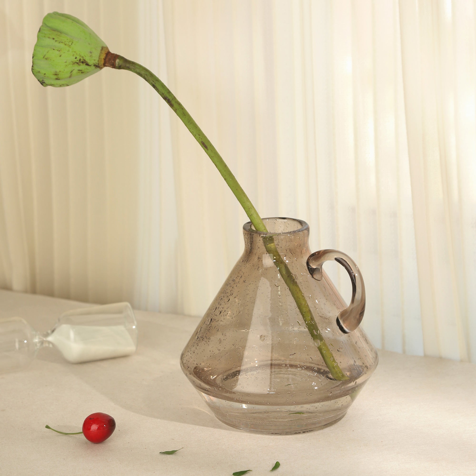 NIKKY HOME Mordern Glass vase Grey