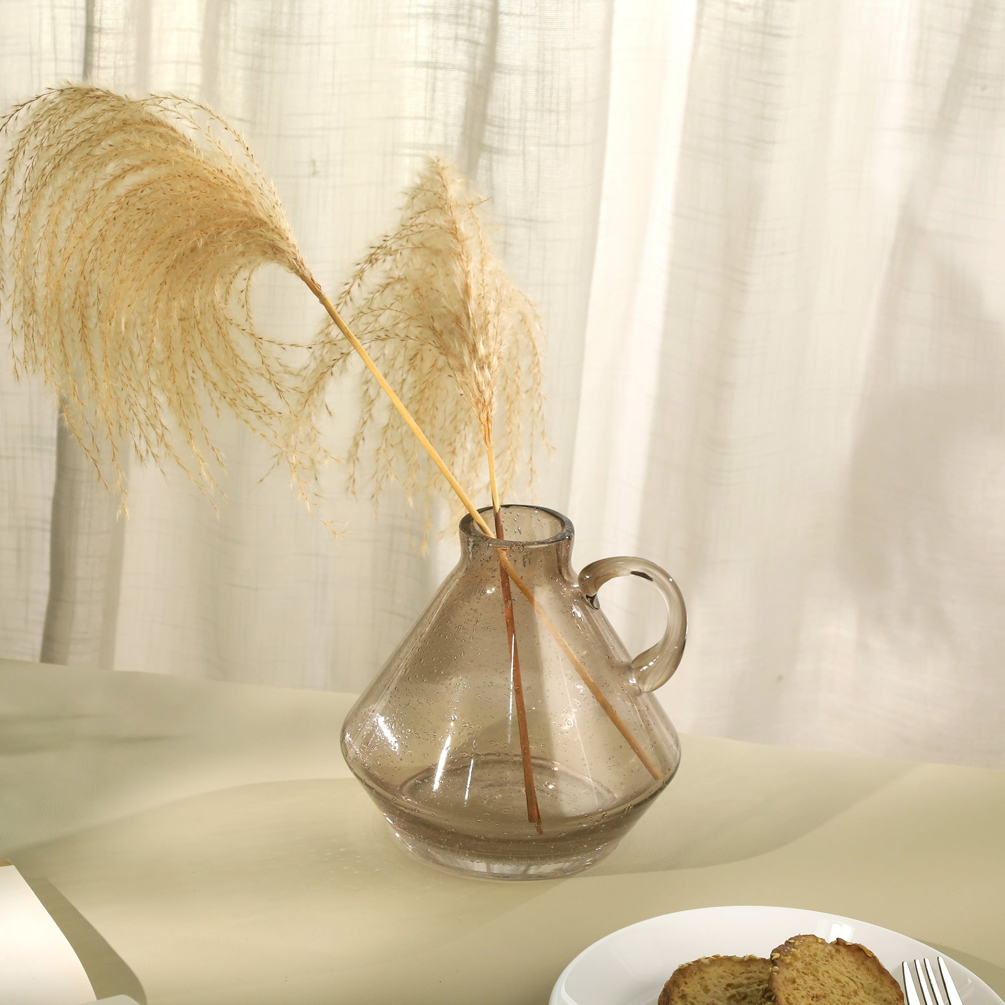 NIKKY HOME Mordern Glass vase Grey