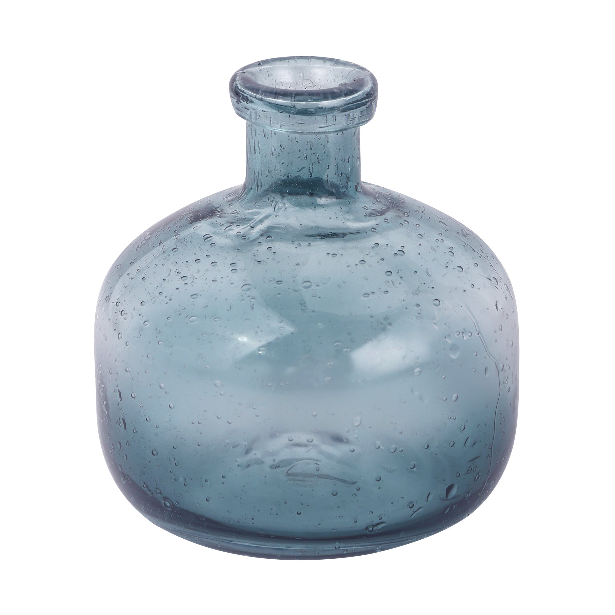 NIKKY HOME Solid Color Round Art Glass Vase for Flowers