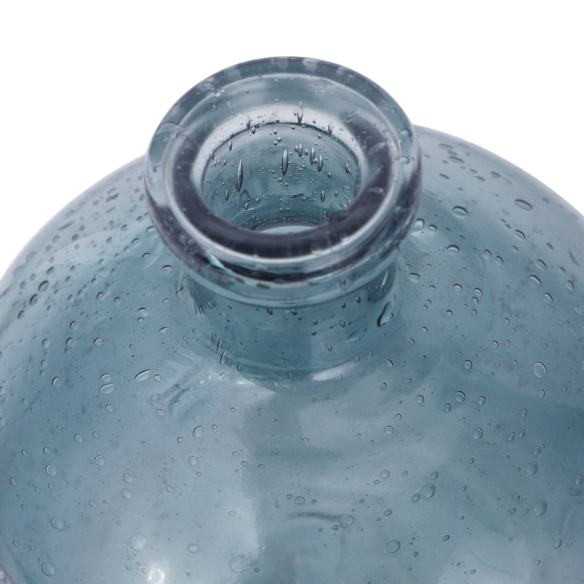 NIKKY HOME Solid Color Round Art Glass Vase for Flowers