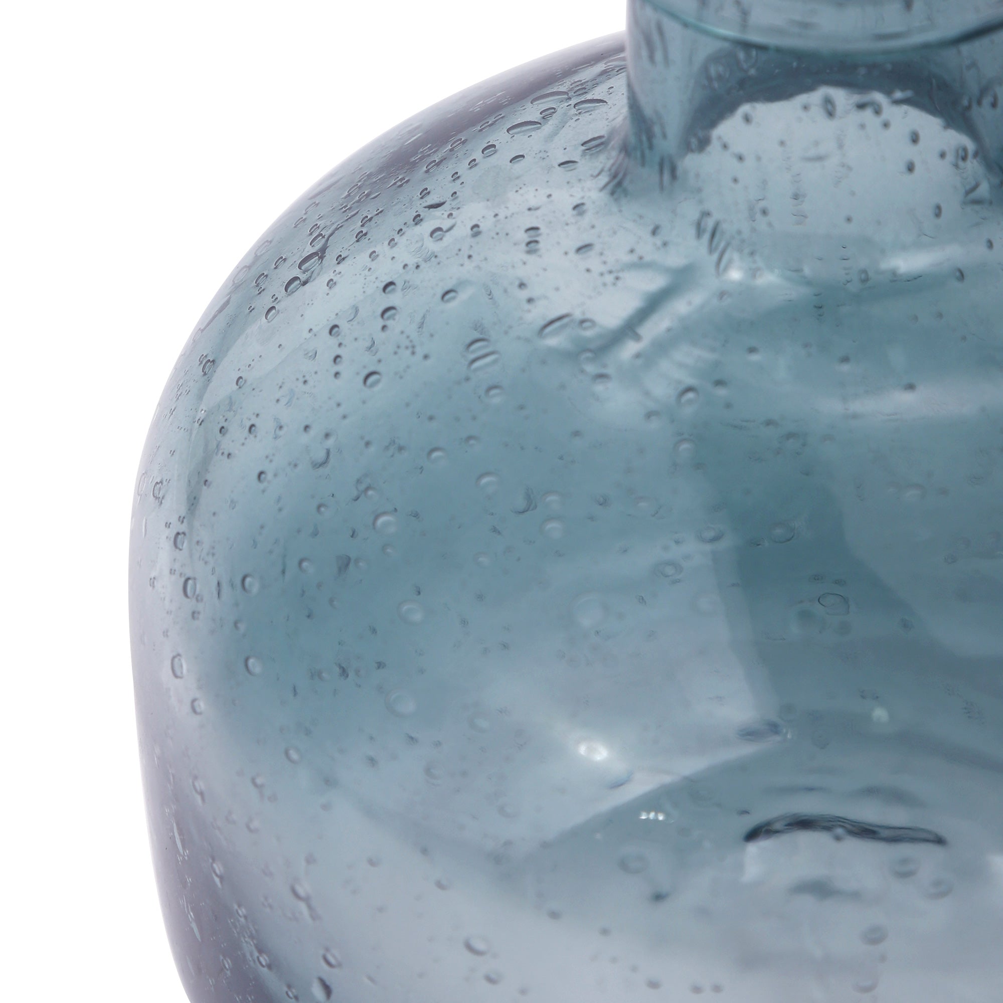 NIKKY HOME Solid Color Round Art Glass Vase for Flowers