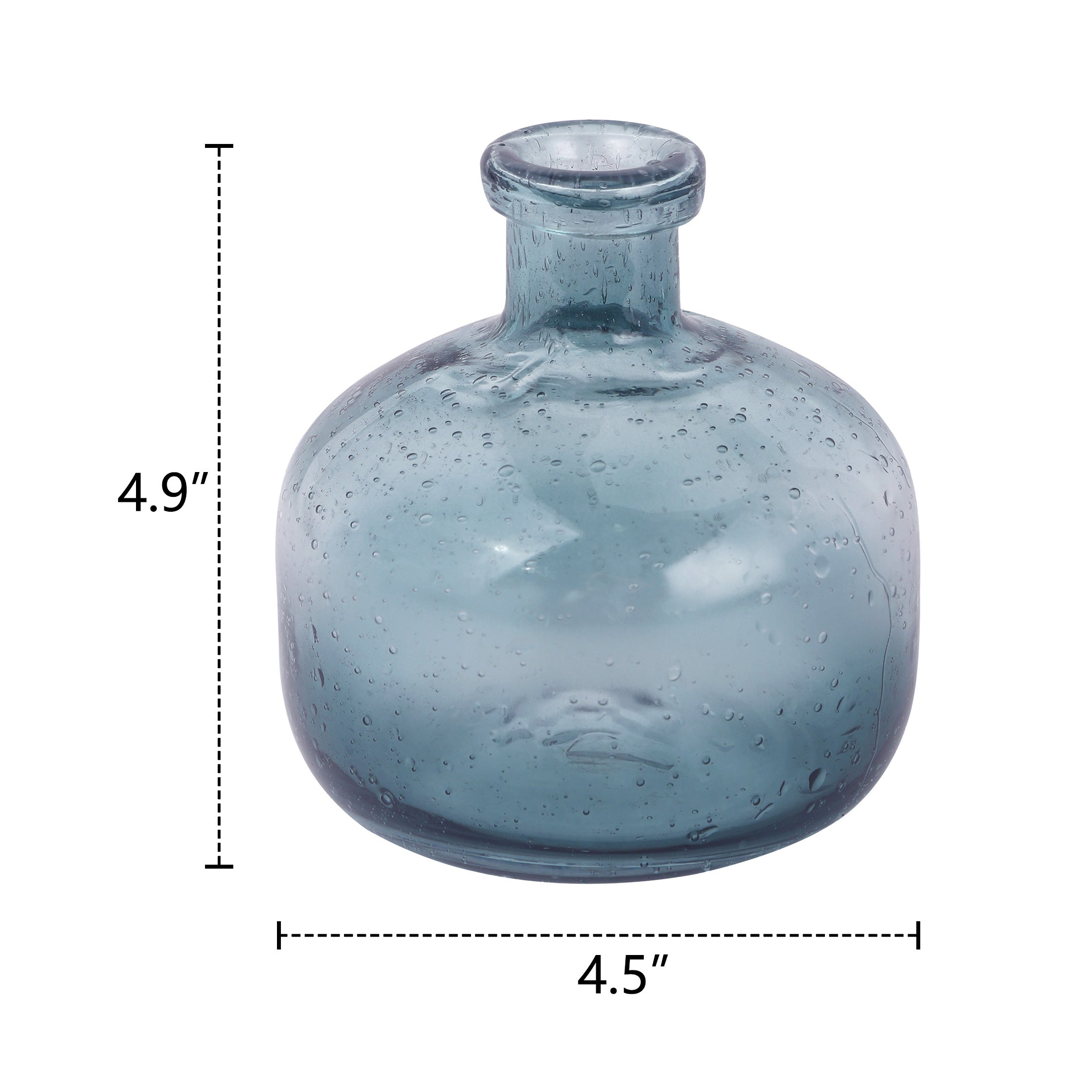 NIKKY HOME Solid Color Round Art Glass Vase for Flowers