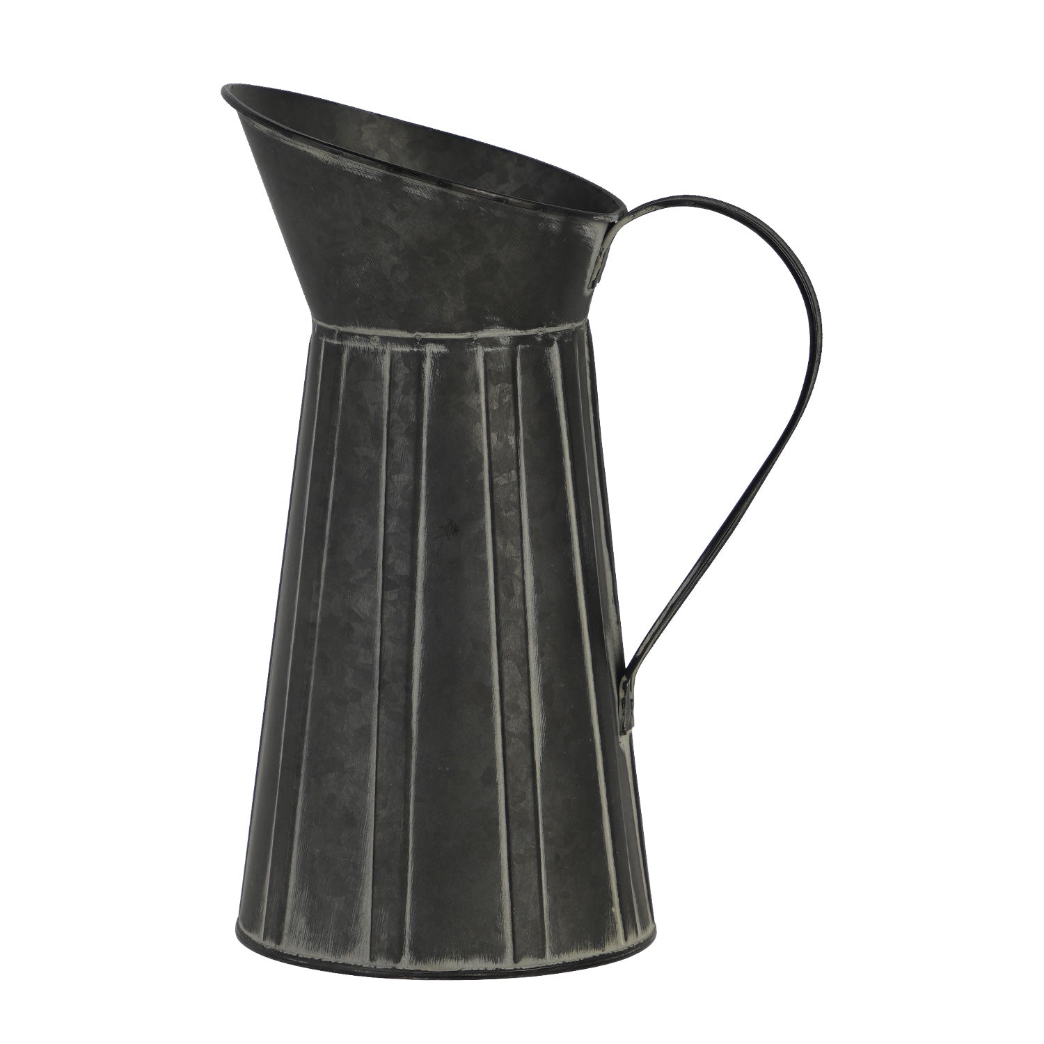 NIKKY HOME Rustic Farmhouse Galvanized Metal Vase - Tall