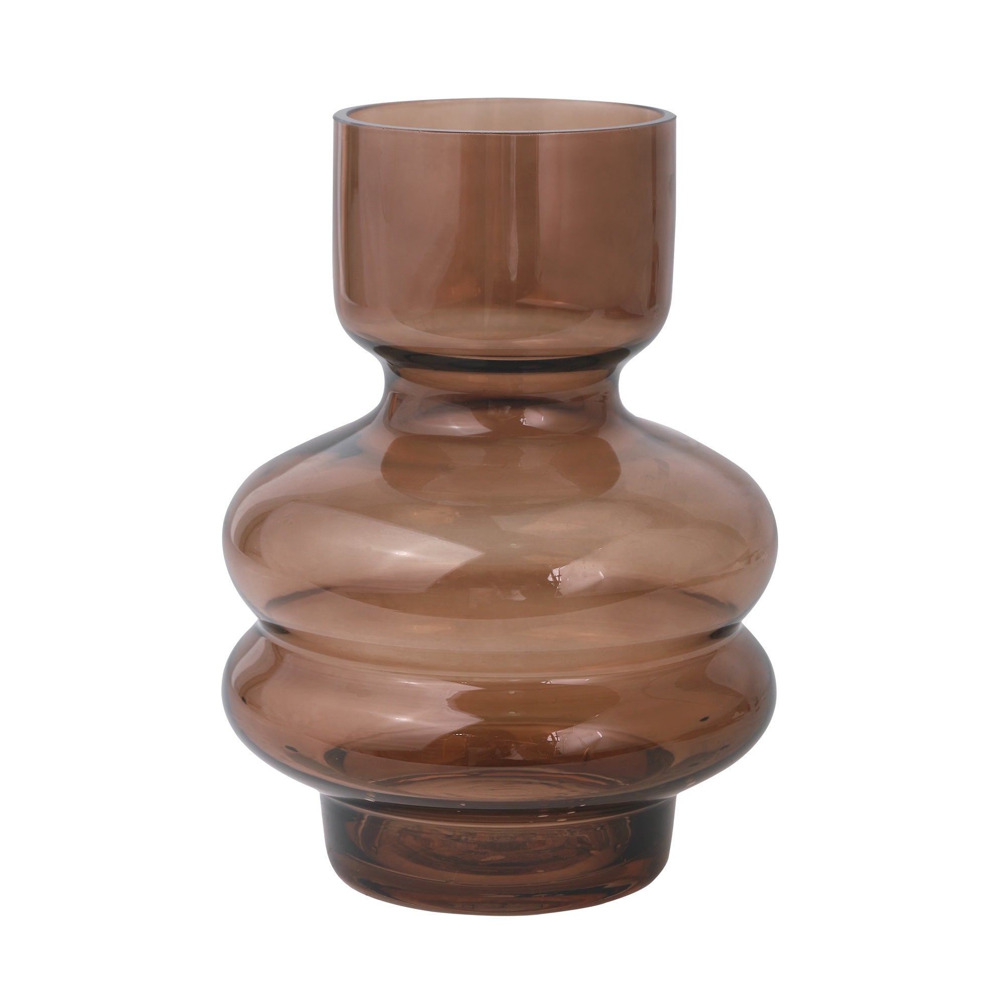 NIKKY HOME Mordern Glass flower vase Amber
