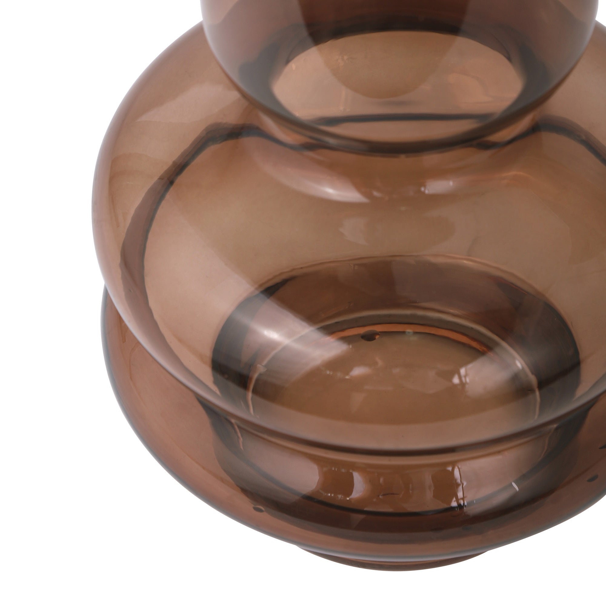 NIKKY HOME Mordern Glass flower vase Amber