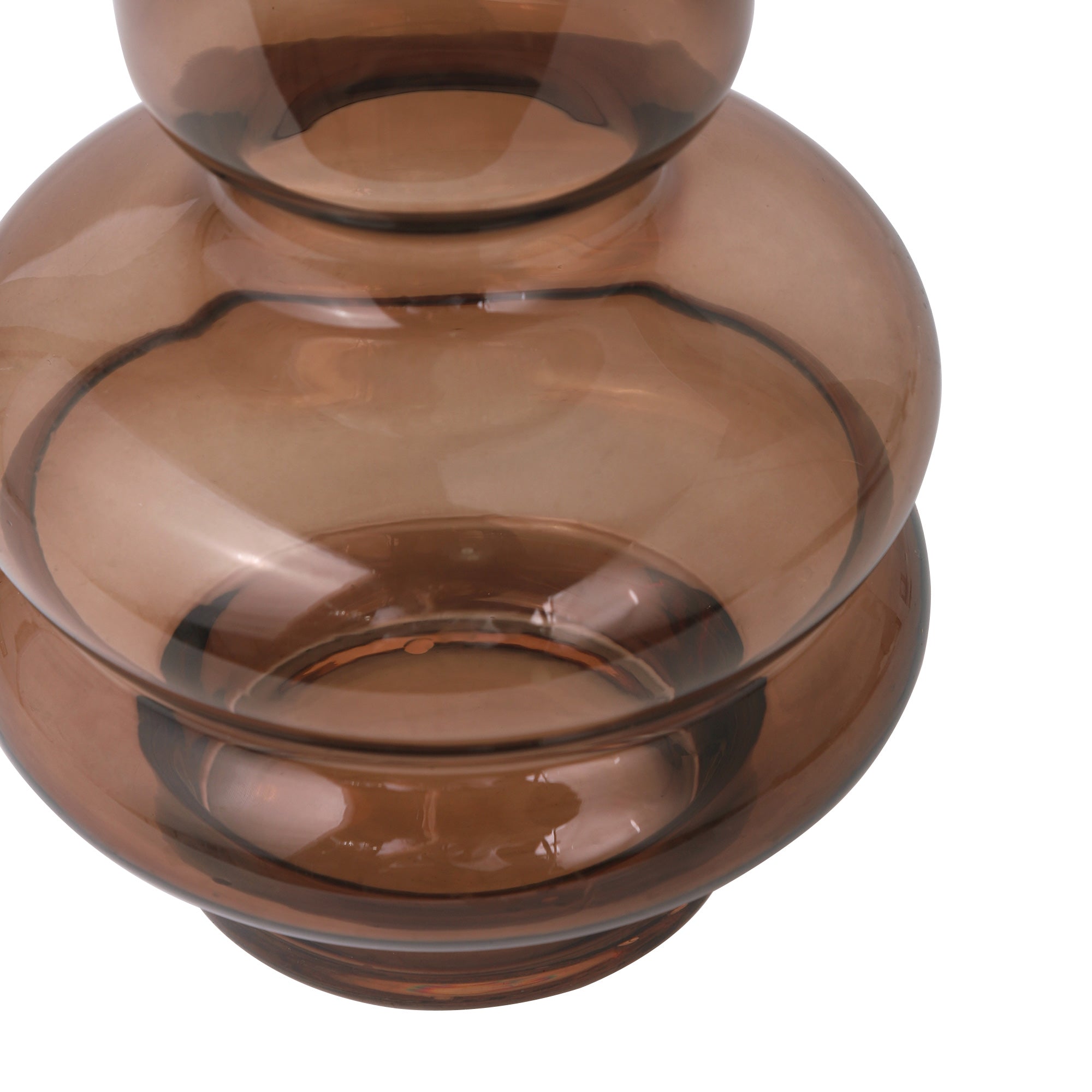 NIKKY HOME Mordern Glass flower vase Amber
