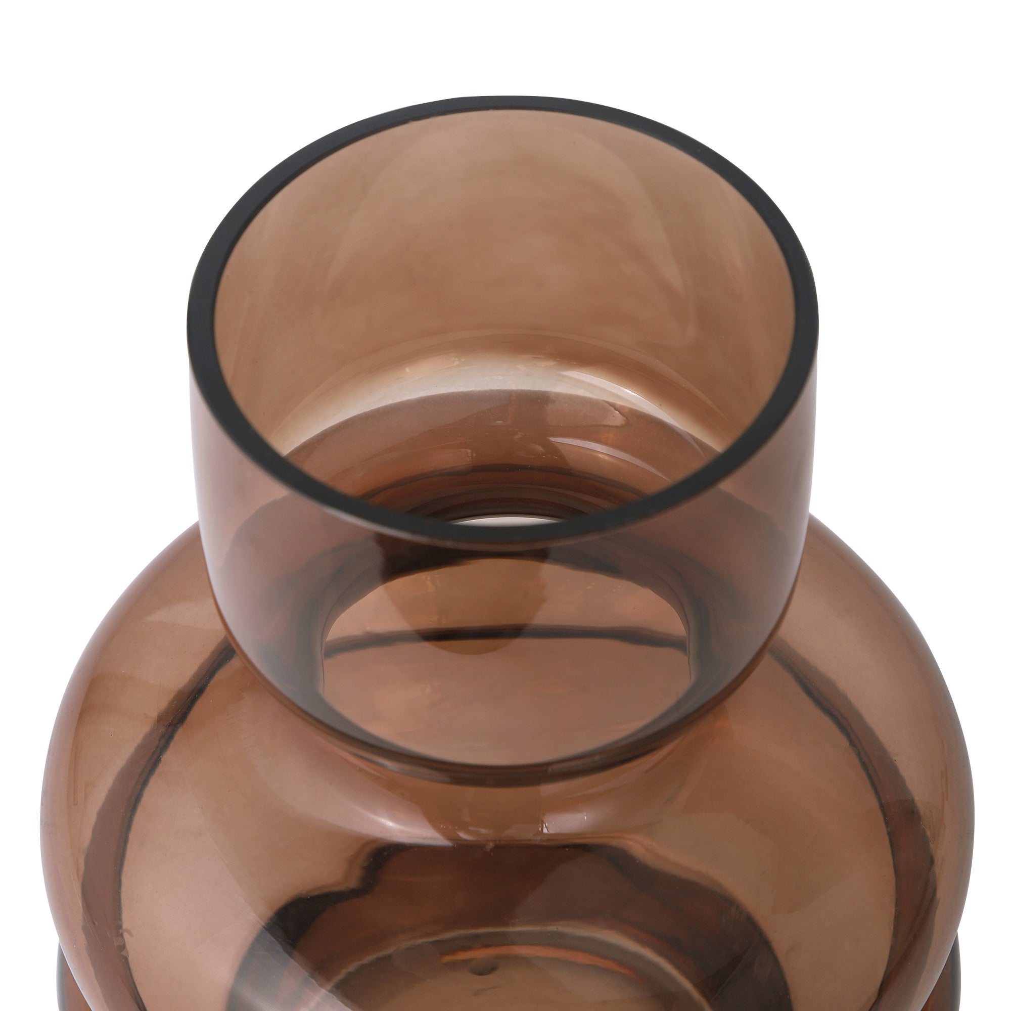 NIKKY HOME Mordern Glass flower vase Amber