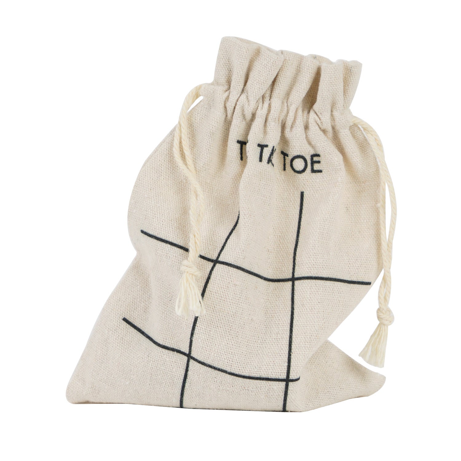 NIKKY HOME Black Heart & Cross Tic Tac Toe 3D Board Game with Cloth Bag