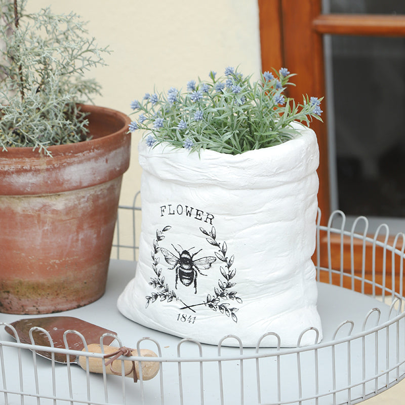 NIKKY HOME Flour Sack Planter-FLOWER
