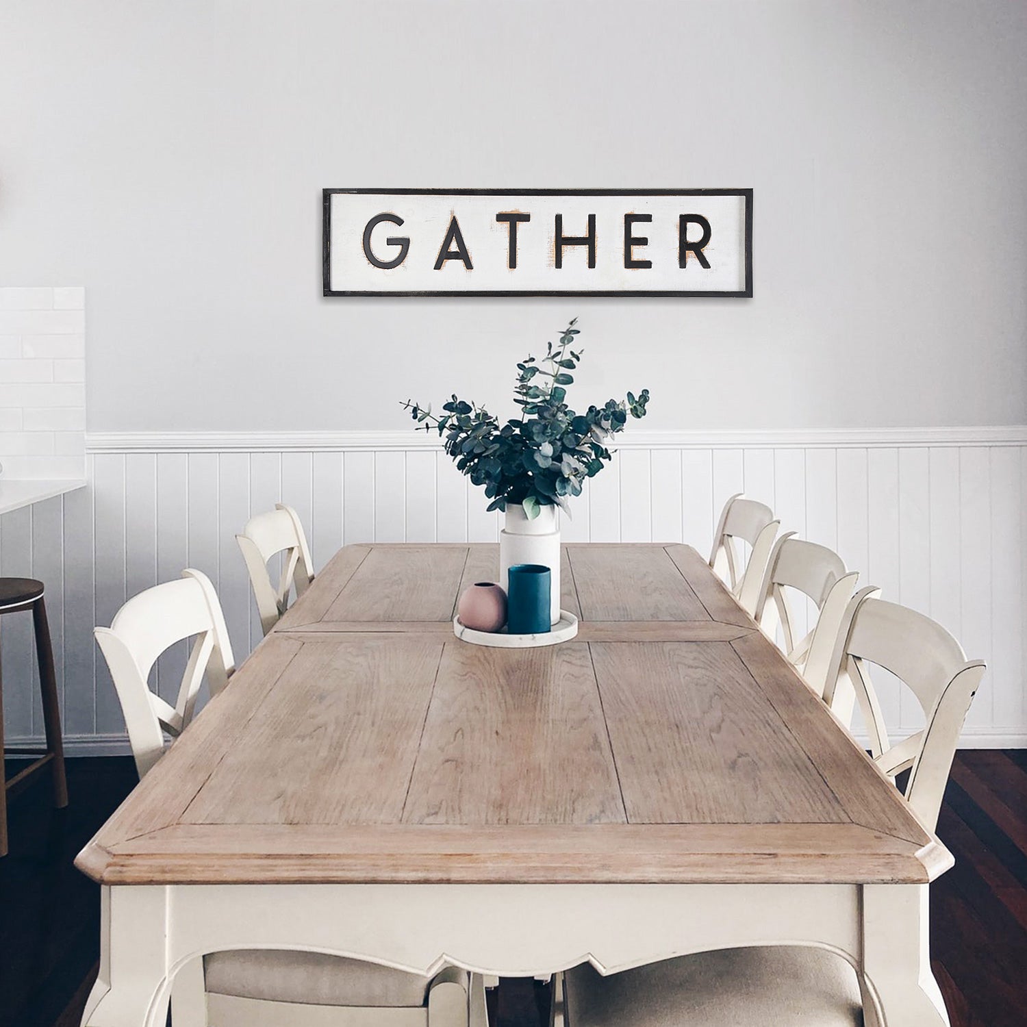 NIKKY HOME Farmhouse Gather Signs 36 x 9