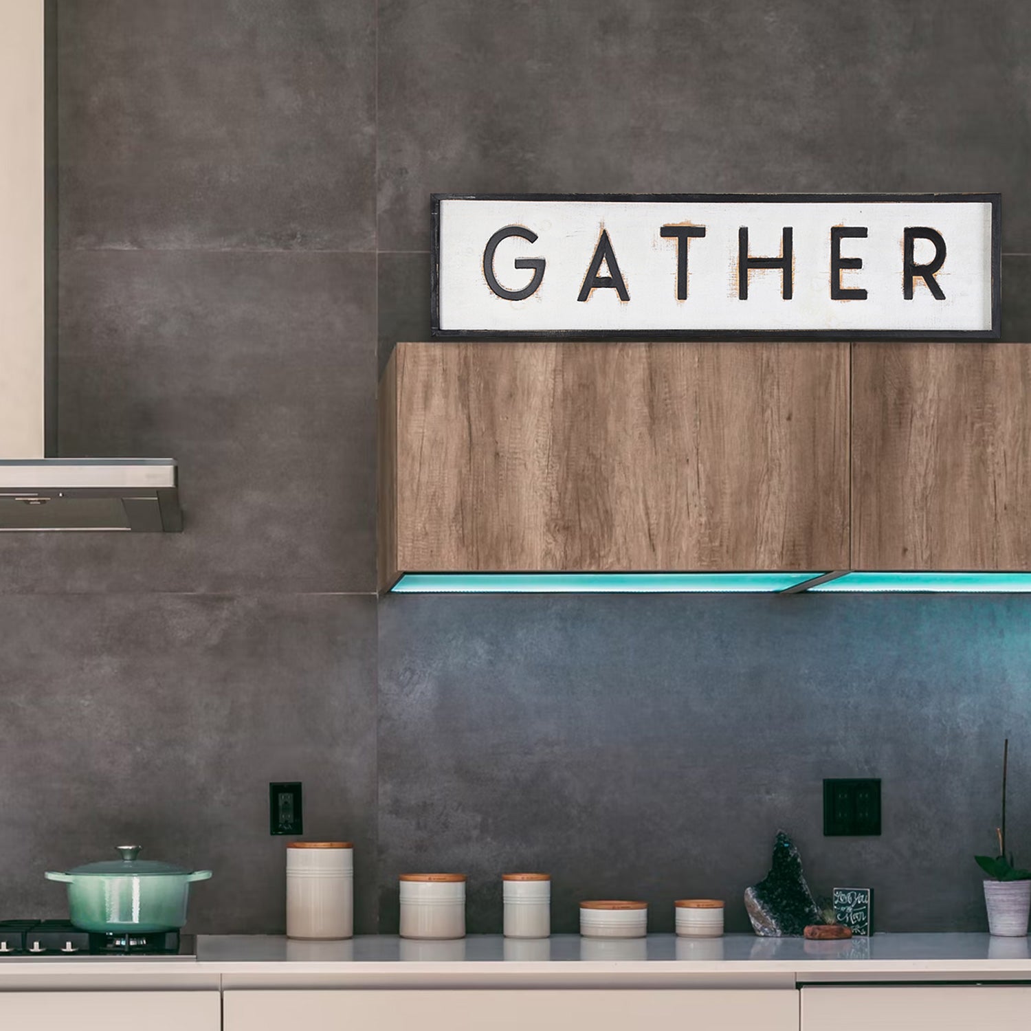 NIKKY HOME Farmhouse Gather Signs 36 x 9