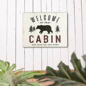 Rustic Bear Wall Sign Decor - Nikky Home