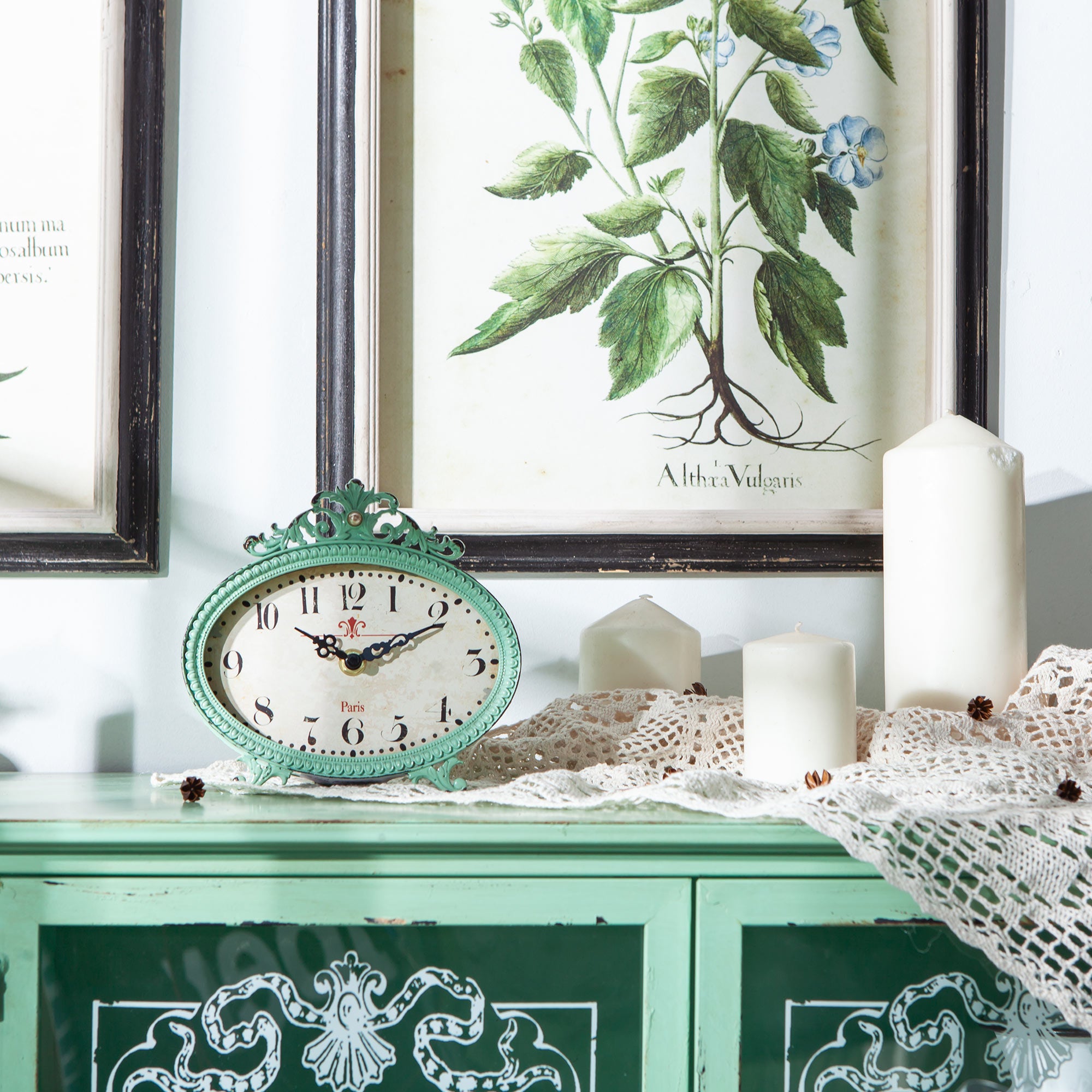 Rococo style Metal Table Clock - Nikky Home