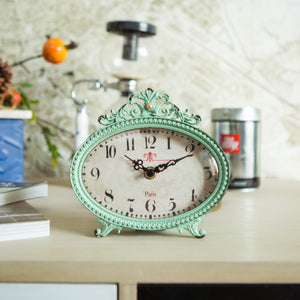 Rococo style Metal Table Clock - Nikky Home