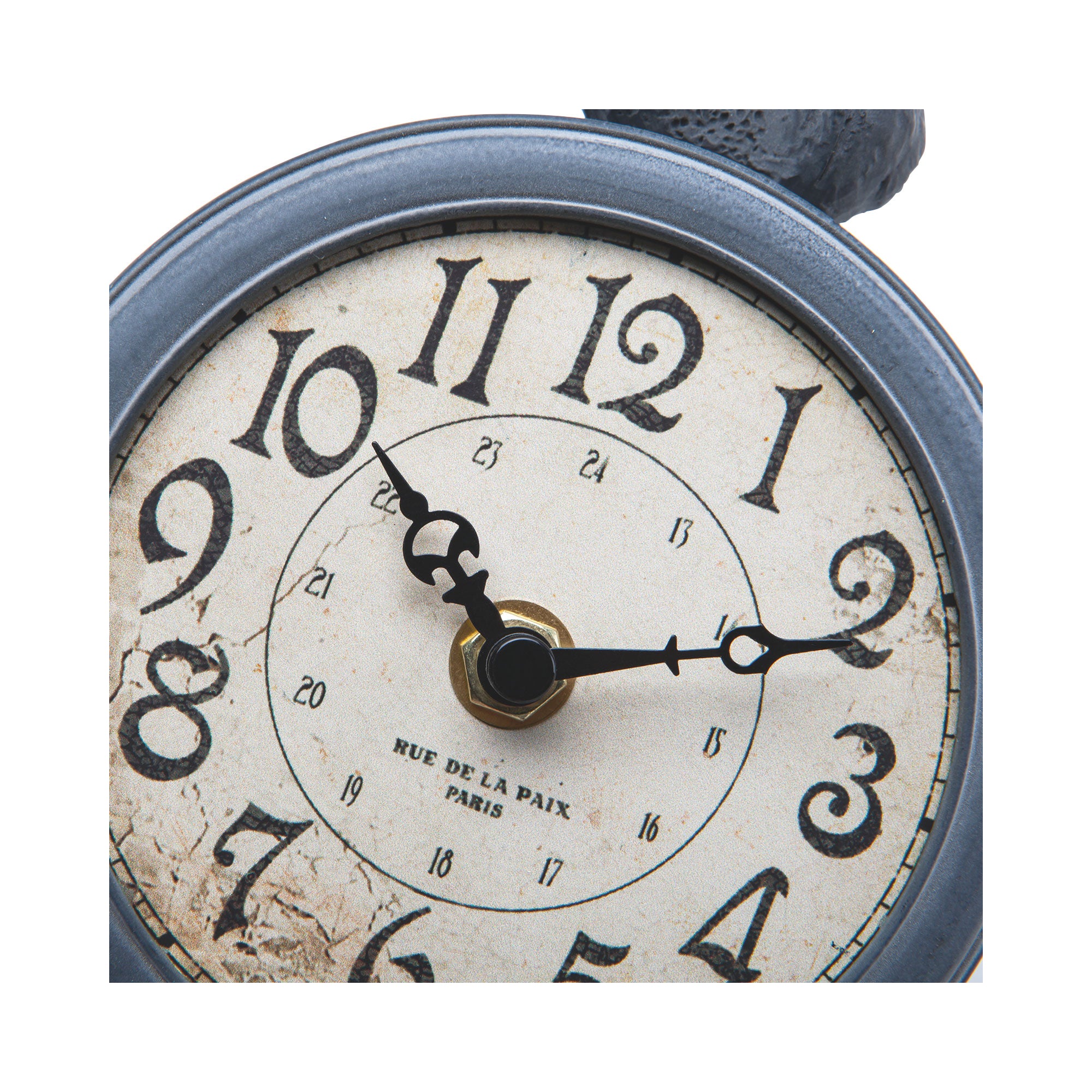 Pewter Table Clock With Birds - Nikky Home