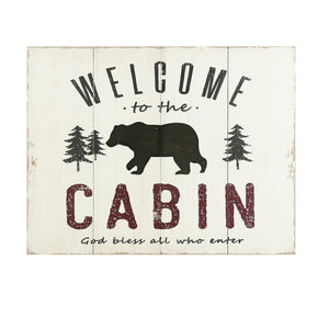 Rustic Bear Wall Sign Decor - Nikky Home