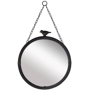 Metal Framed Mirror With Creature Accent - Nikky Home